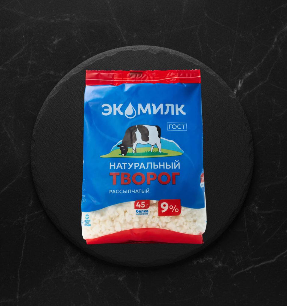 Творог Рассыпчатый  9% 280 г Экомилк