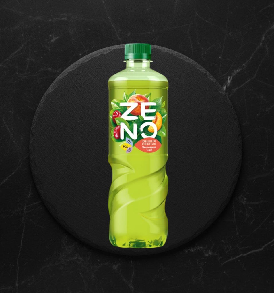 Зеленый чай ZENO (ЗЕНО) Вишня Персик 0,5л