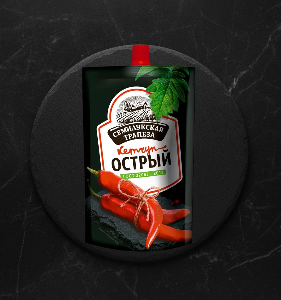 Кетчуп Семилукская трапеза Острый 300г дой-пак