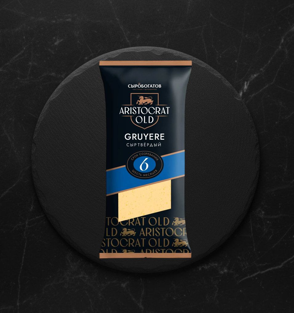 Сыр твердый Aristoсrat Old Грюйер 45% 160г брус/фл
