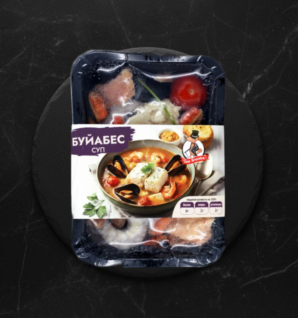 Суп БУЙАБЕС с дикой рыбой и морепродуктами 450гр
