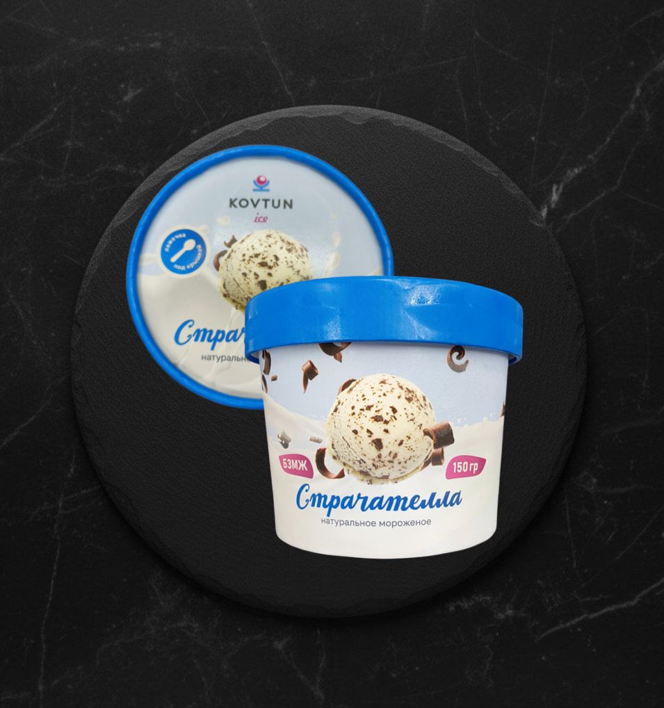 Мороженое KOVTUN Ice Страчателла 150г
