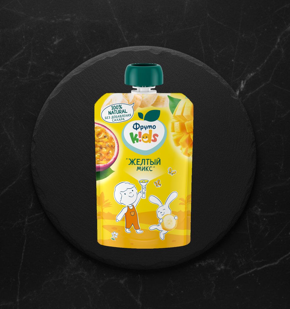 Д/пюре фруктовое ФрутоKIDS Желтый Микс 90г
