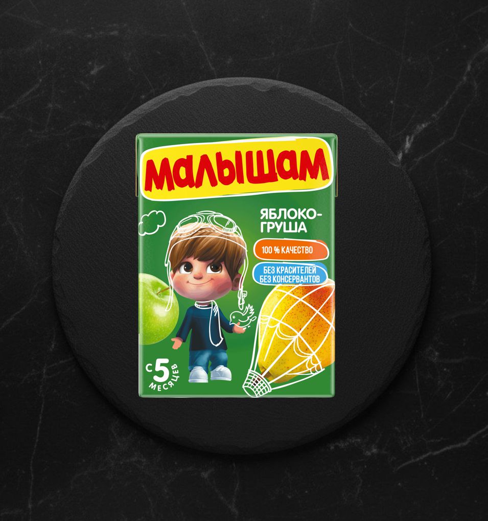 Детский Нектар МАЛЫШАМ яблоко/груша 0,2 л