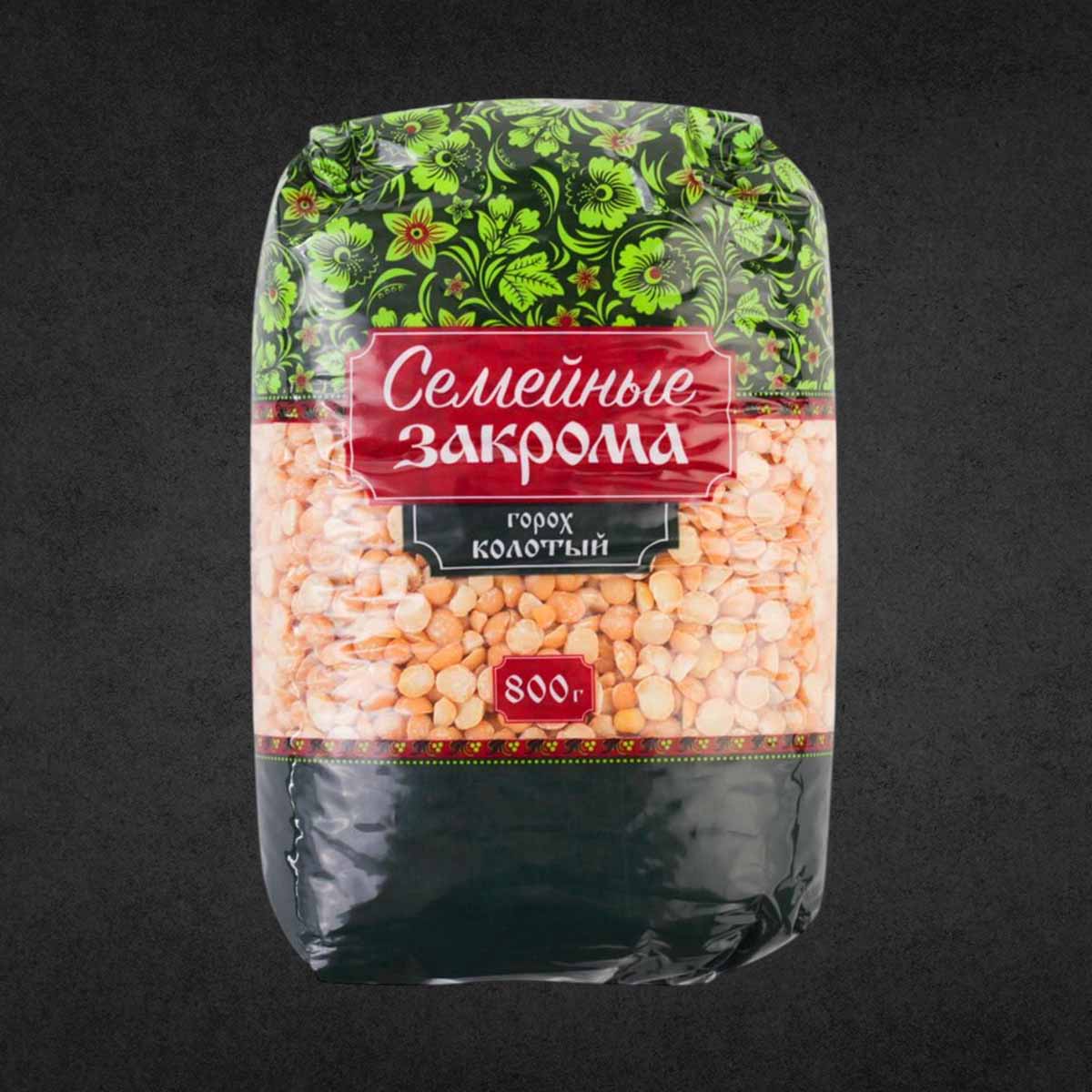 Горох Шлифованный 800г ТМ Семейные закрома