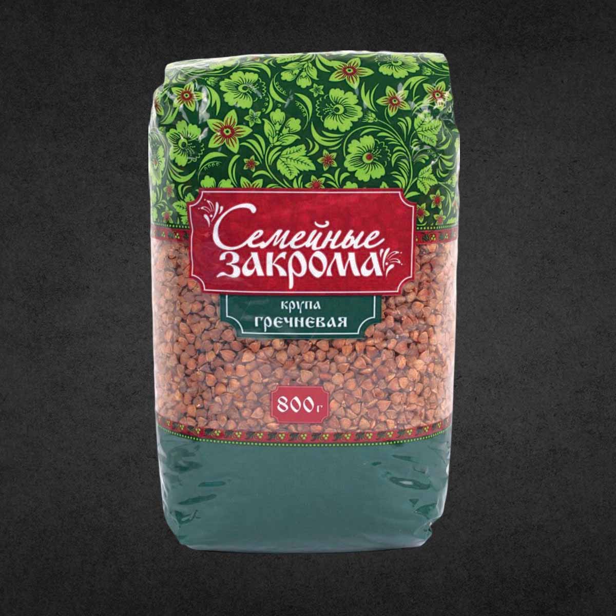 Гречневая ядрица 800г ТМ Семейные закрома