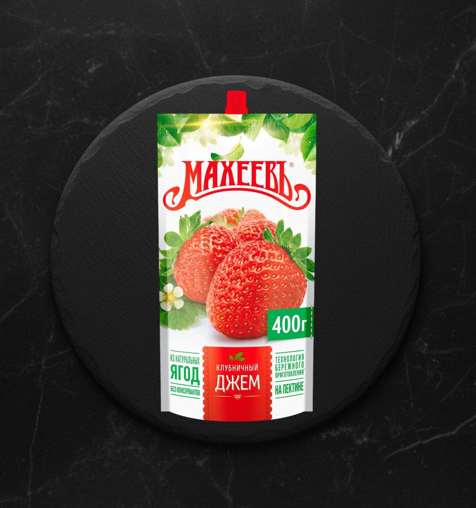 Джем Клубничный Махеев 400гр д/пак