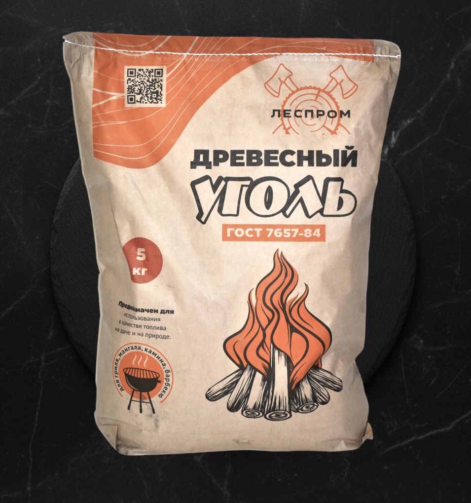 Уголь Березовый 5кг Леспром
