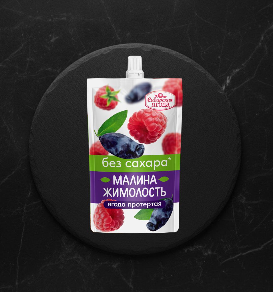 Малина-жимолость протертые без добавления сахара САВА д/п 250г