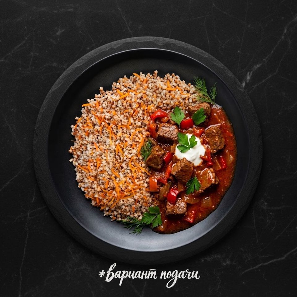 Греча с овощами