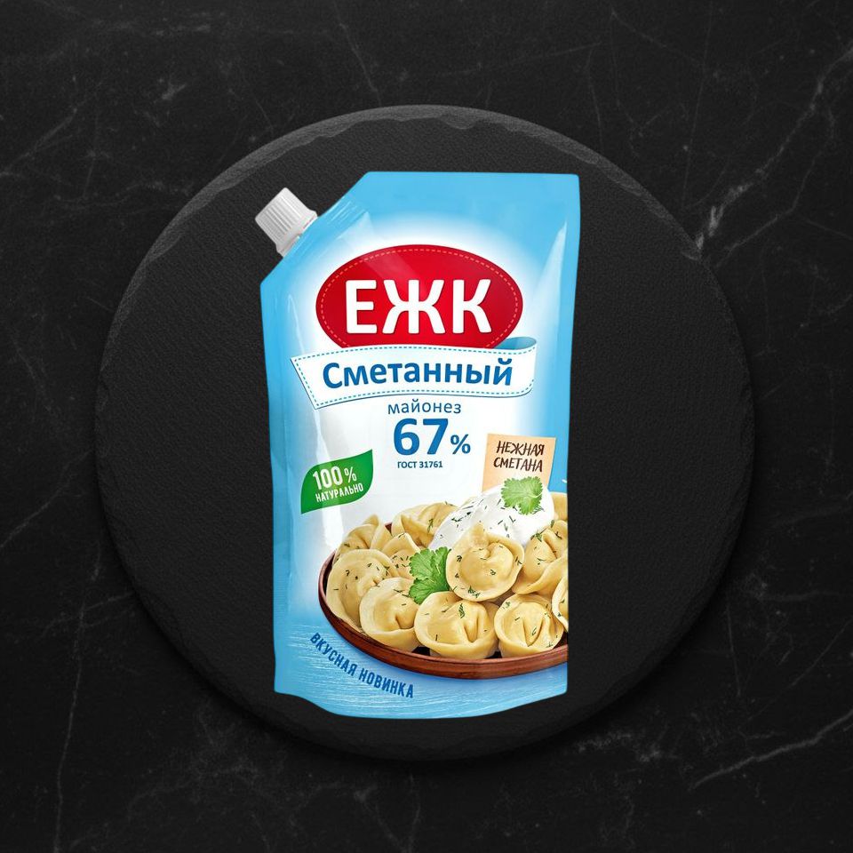 Майонез ЕЖК Сметанный 388г (д-пак)