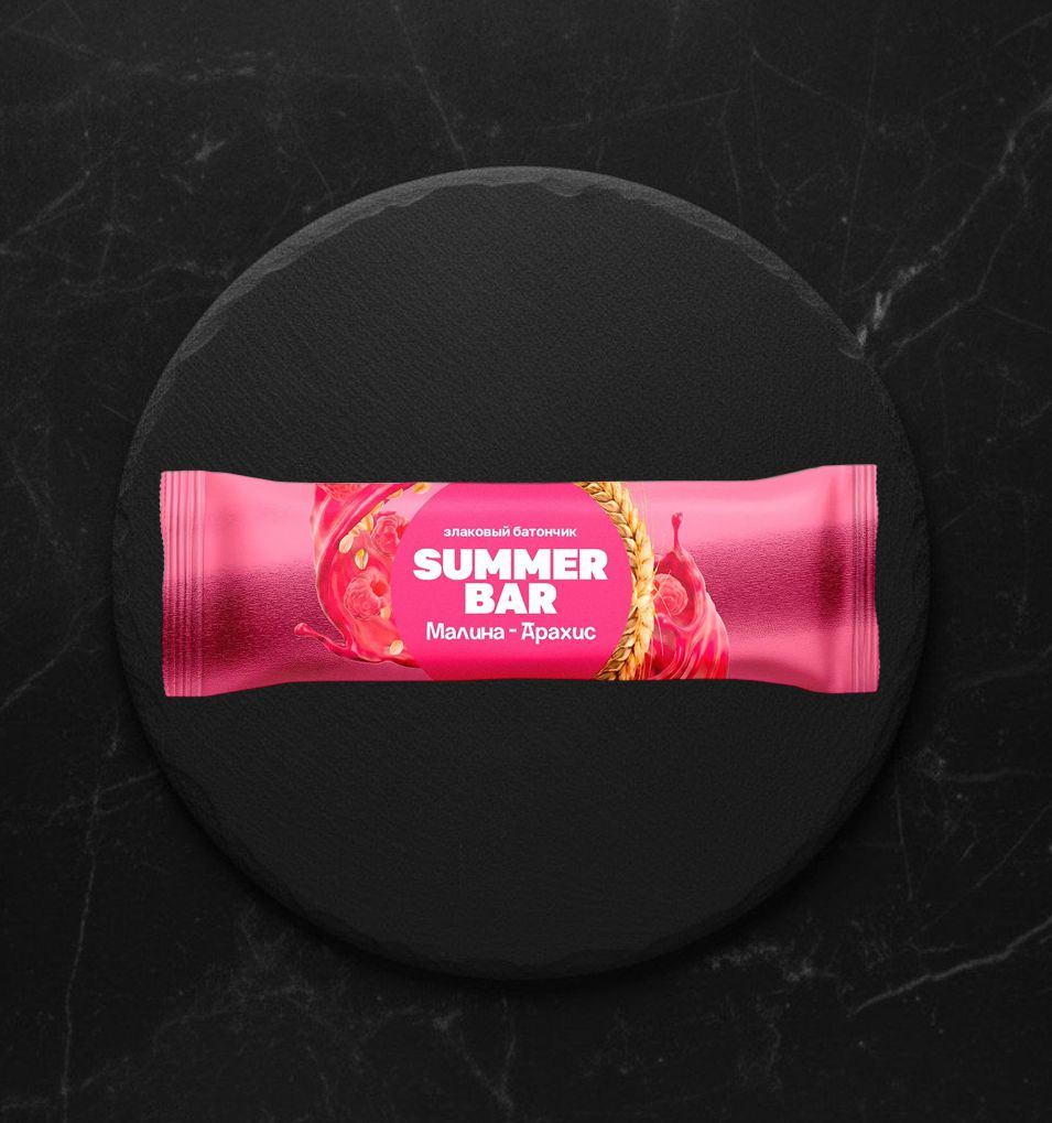 Злаковый Батончик с Малиной и Арахисом 30г Summer Bar