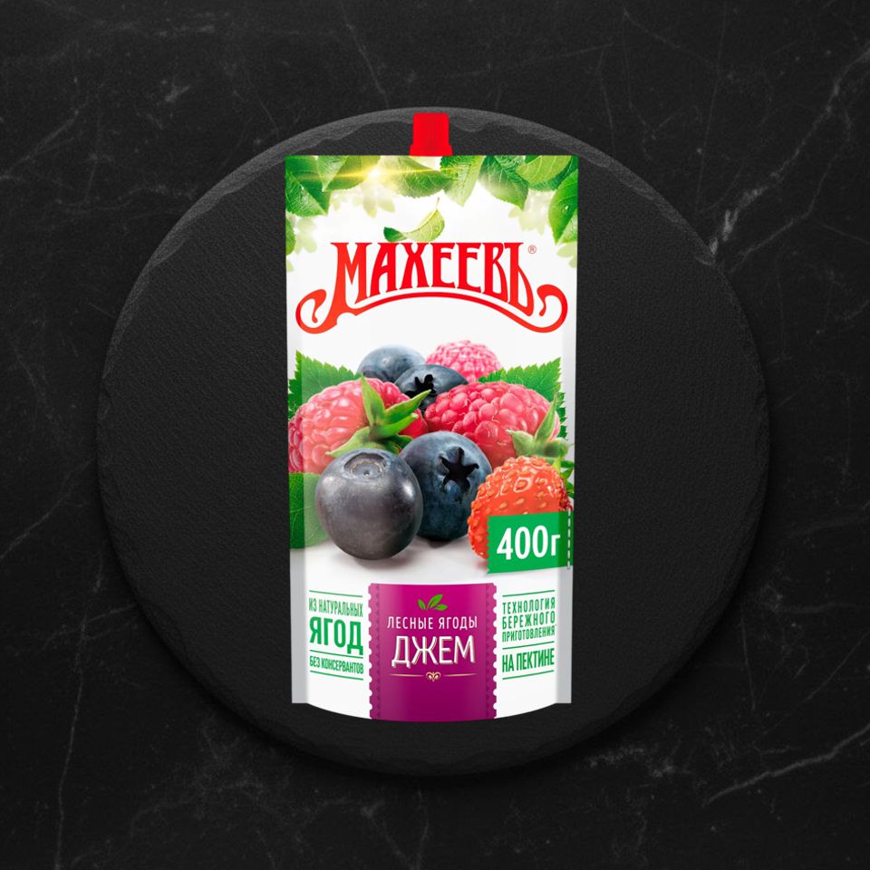 Джем лесные ягоды Махеев 400г (д/пак)
