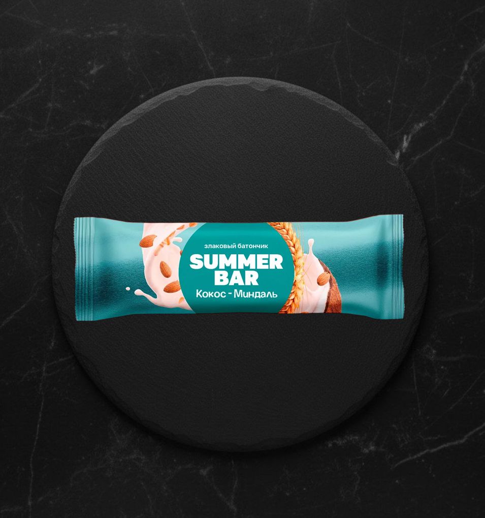 Злаковый Батончик с Кокосом и Миндалем 30г Summer Bar
