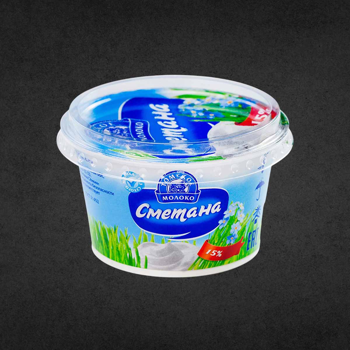 Сметана 15% п/ст 300г Томское молоко