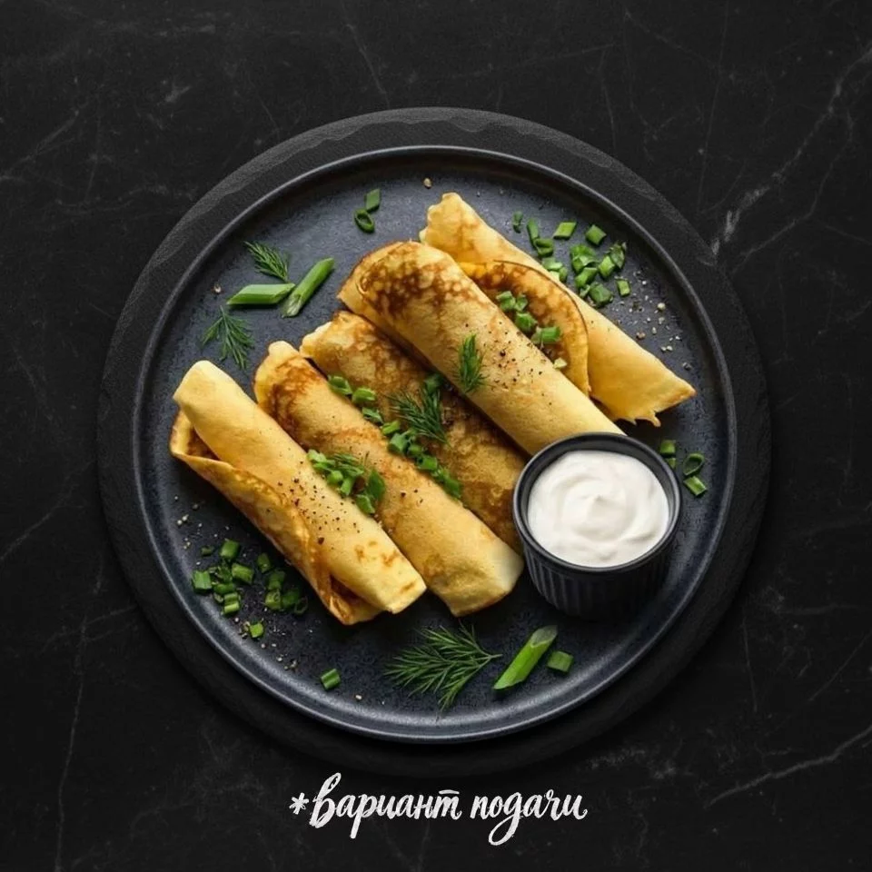 Блинчики с Яйцом и Зел. Луком