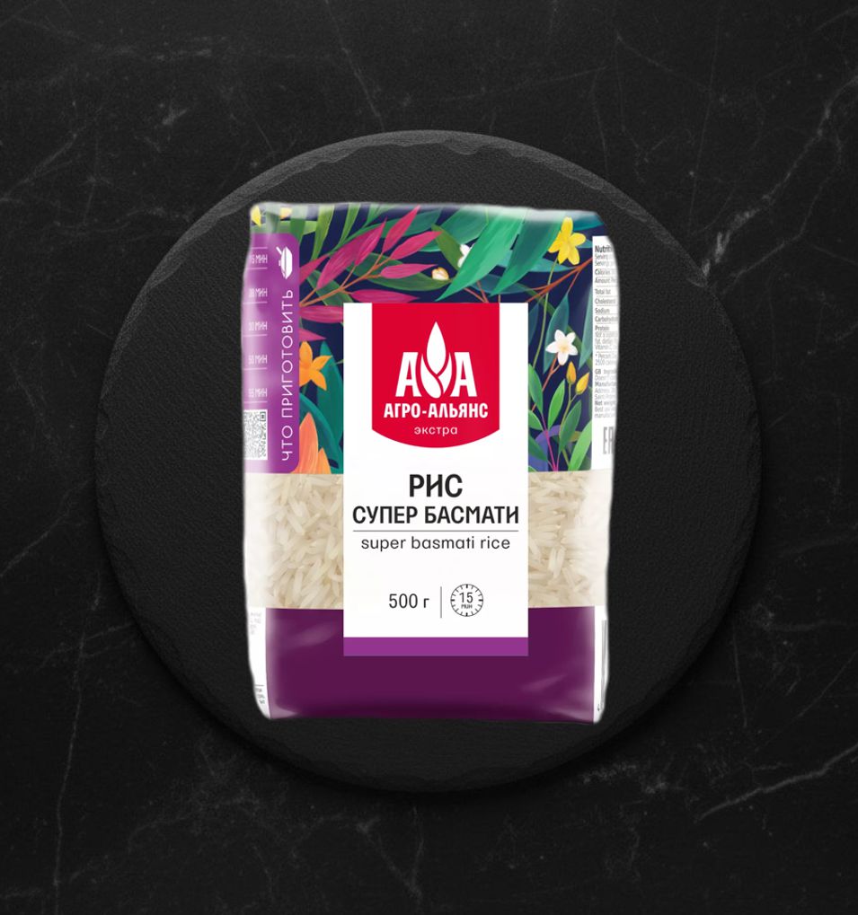 Рис супер Басмати Агро-Альянс Экстра 500 гр.