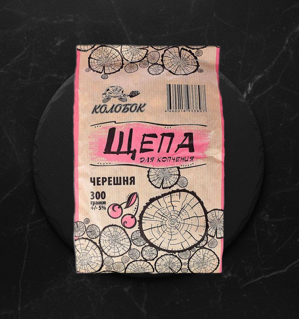 Щепа Для копчения КОЛОБОК Черешня 300гр