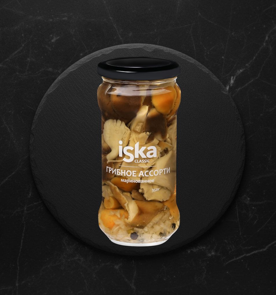 Грибное ассорти маринованное ISKA 350гр стекло