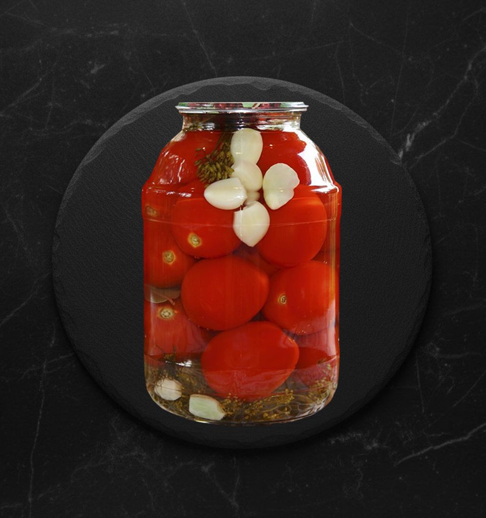 Томаты Маринованные С Чесноком 950 гр ст/бан