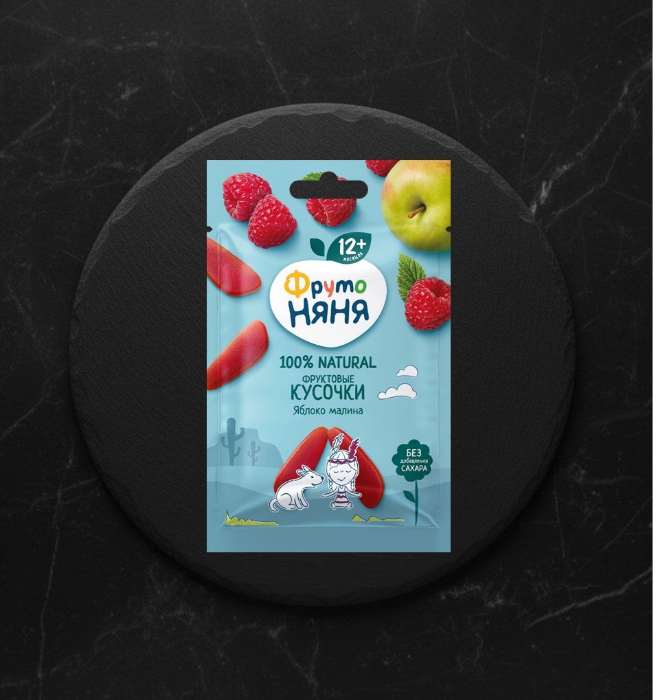Фруктовые Кусочки Фруто Няня ябл/малина 15 г