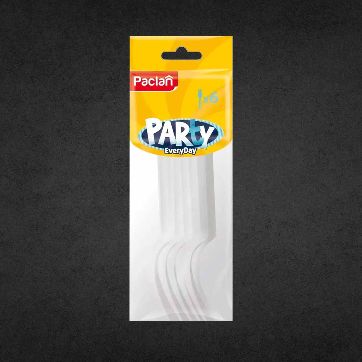 Вилка Пластиковая, белая, 6шт/уп Party Every Day