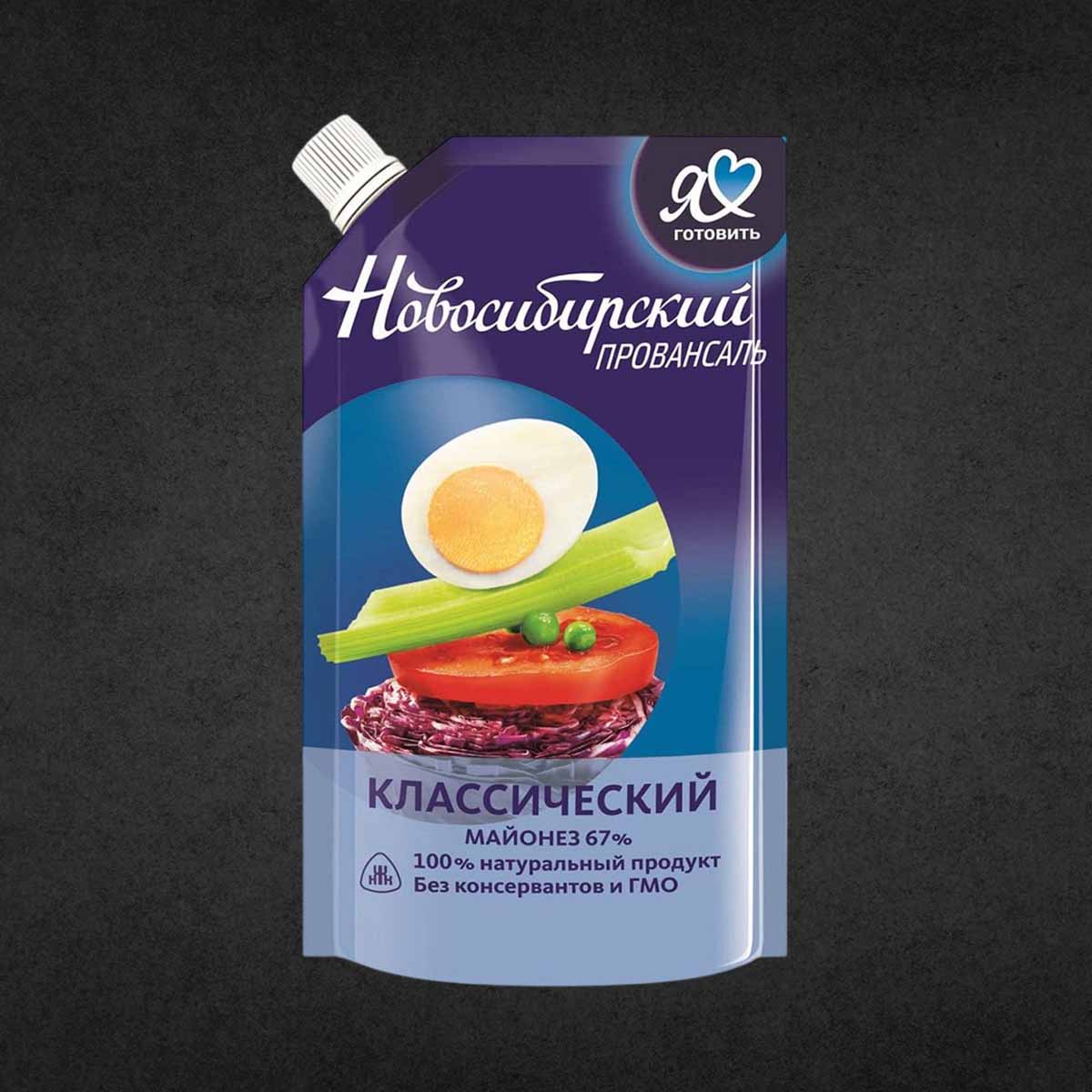 Майонез Новосибирский Провансаль 67% 400мл дой-пак