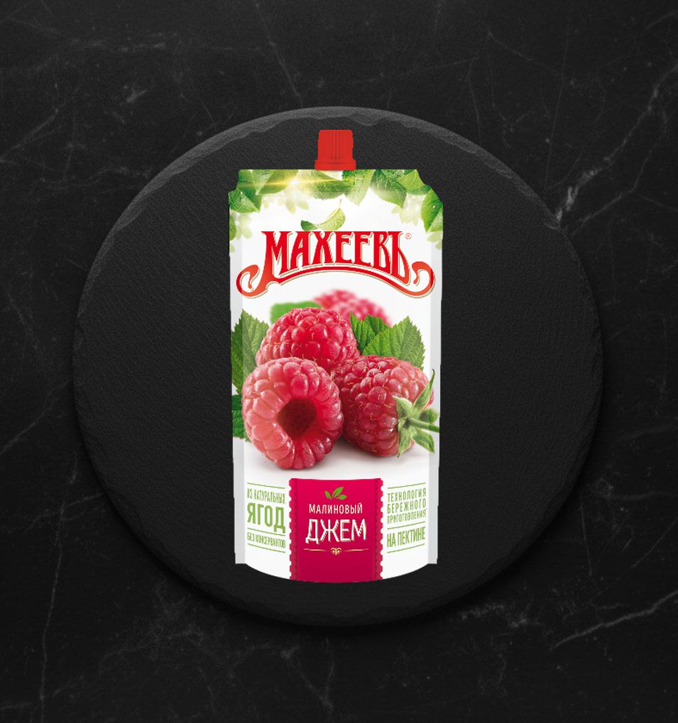 Джем Малиновый Махеев 300гр д/пак