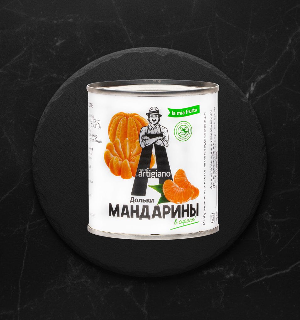 Мандарины дольки в сиропе ARTIGIANO 314 мл