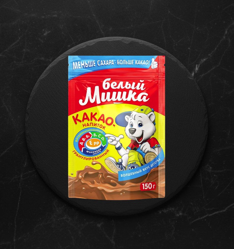 Какао БЕЛЫЙ МИШКА гранулир. 150г пак