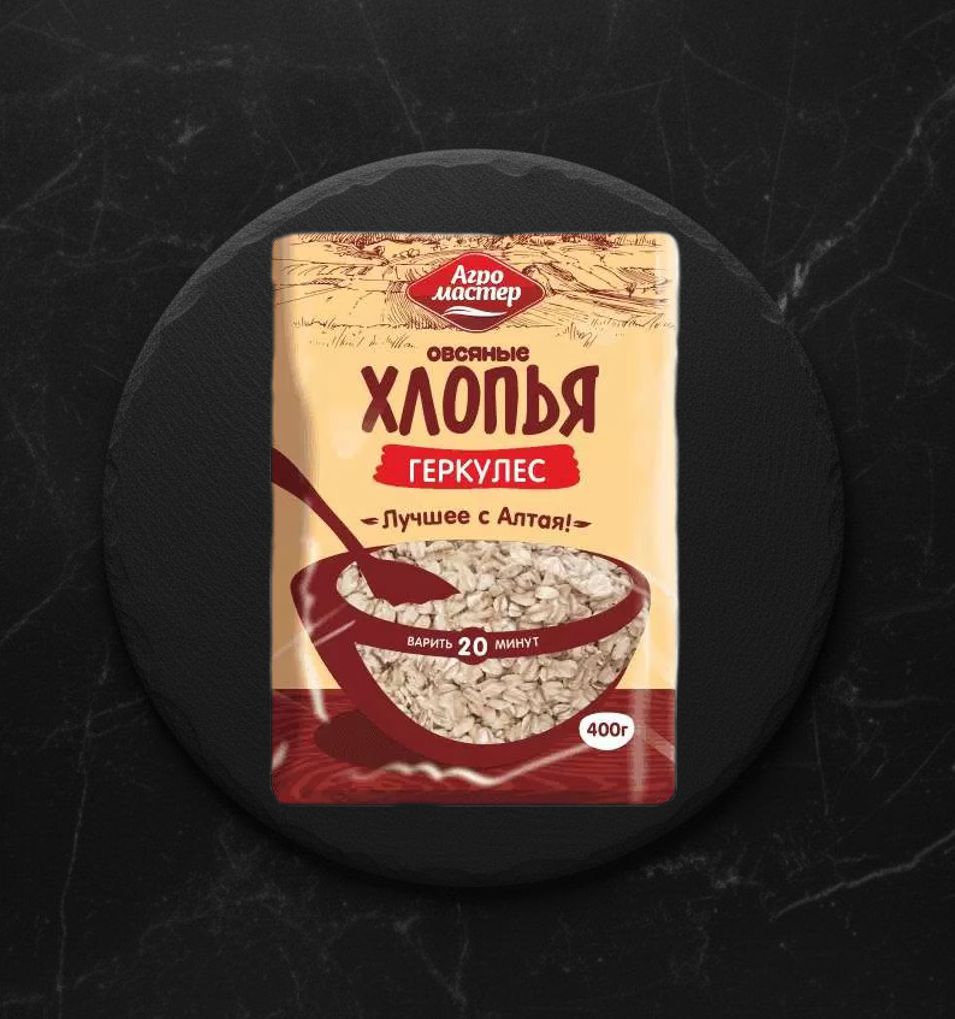 Геркулес хлопья овсяные Агро Мастер 400г ГОСТ