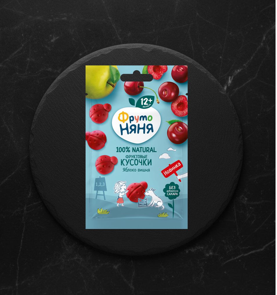 Фруктовые Кусочки Фруто Няня ябл/вишня 15 г