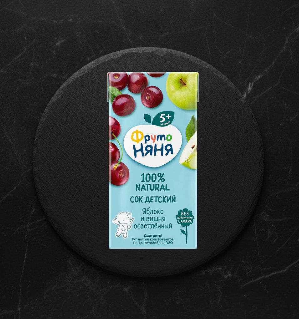 Детский Сок Фруто Няня яблоко/вишня осветл 0,2 л