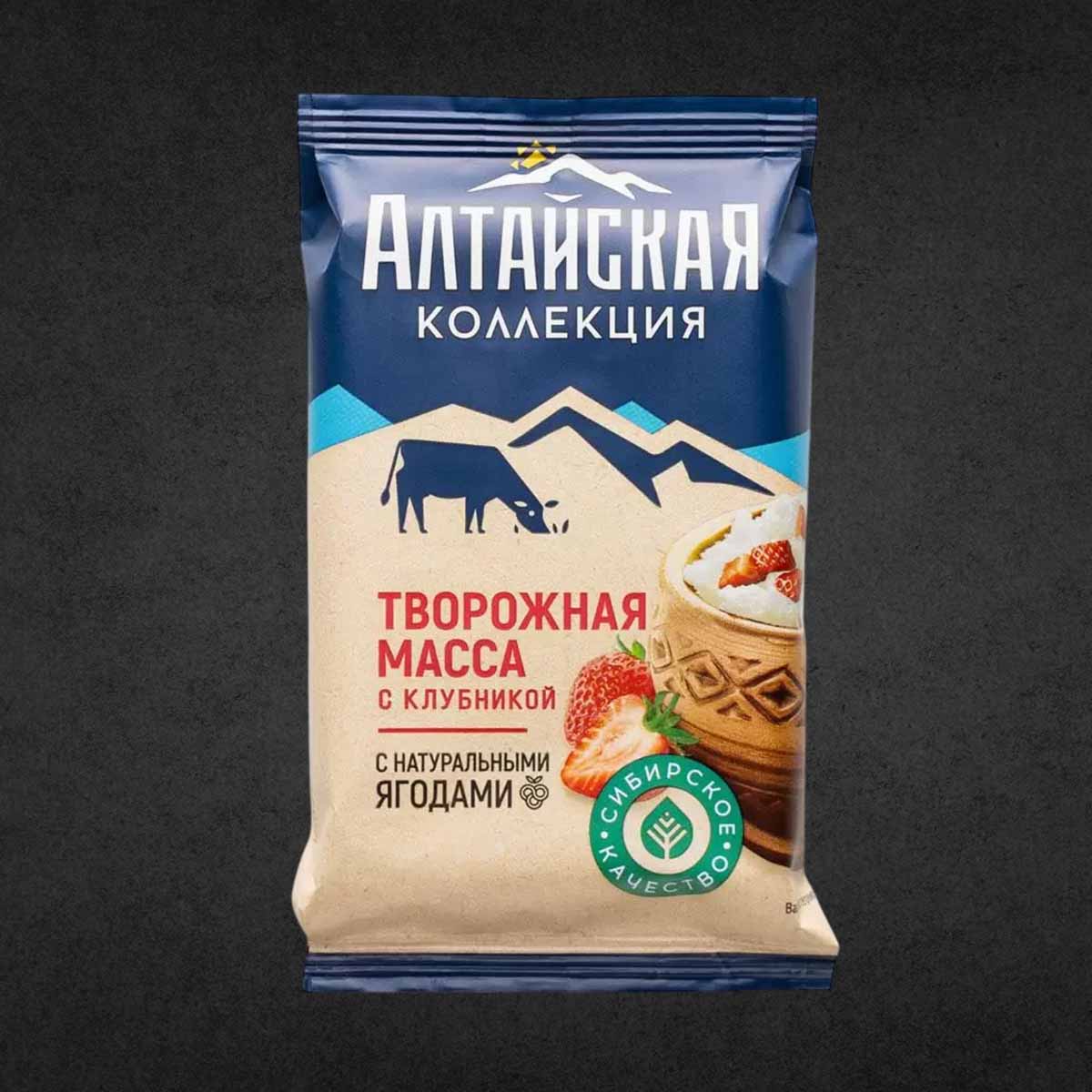 Творожная Масса с клубникой Алтайская коллекция 7,0%, 180 г.