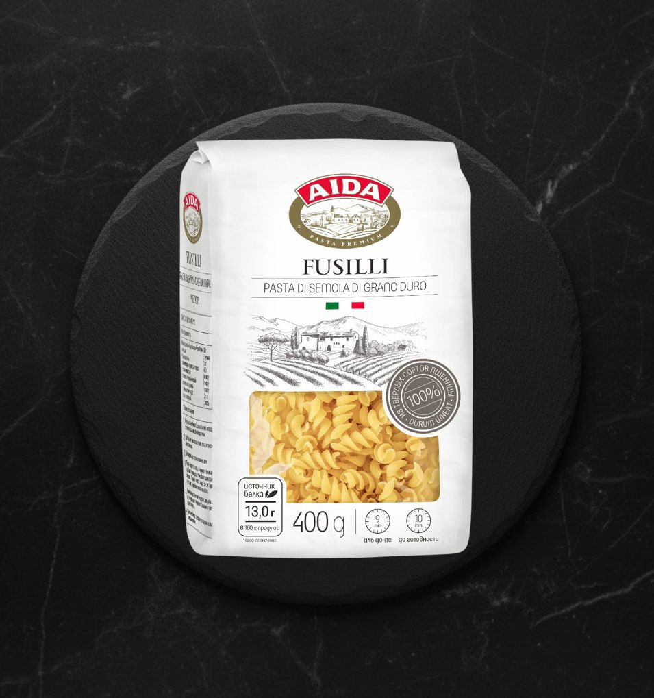 Макаронные Изделия Спираль 400гр AIDA NEW Fusilli