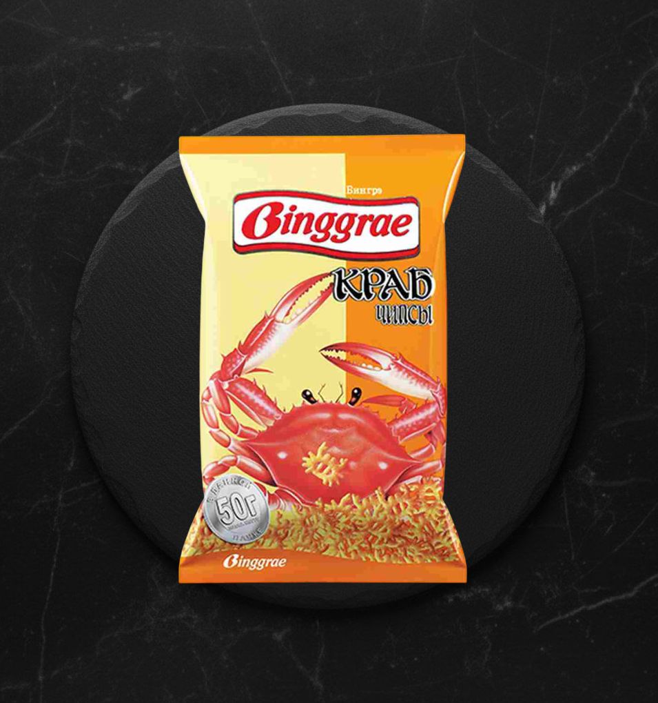 Чипсы крабовые 50г Бингрэ