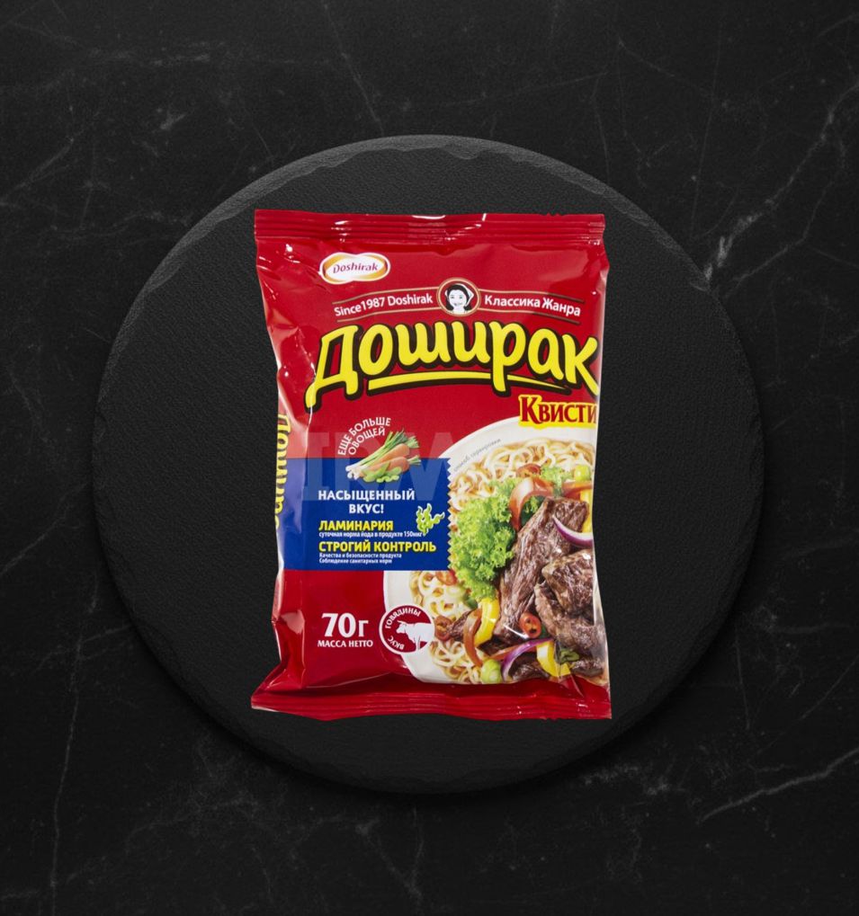 Лапша б/п говядина Доширак Квисти 70 г