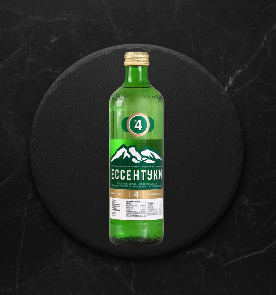 Мин. вода лечебно-столовая Ессентуки 4 0,45л с/б