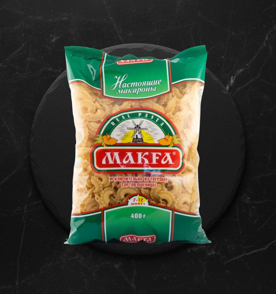 Макароны Макфа Петушиные гребешки 400г