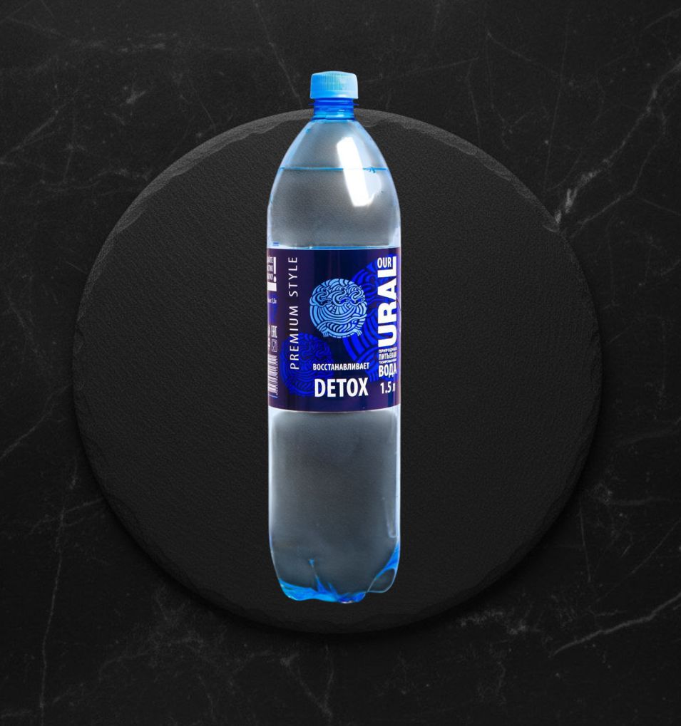 Вода пит. Наш Урал Детокс 1,5л газ. ПЭТ