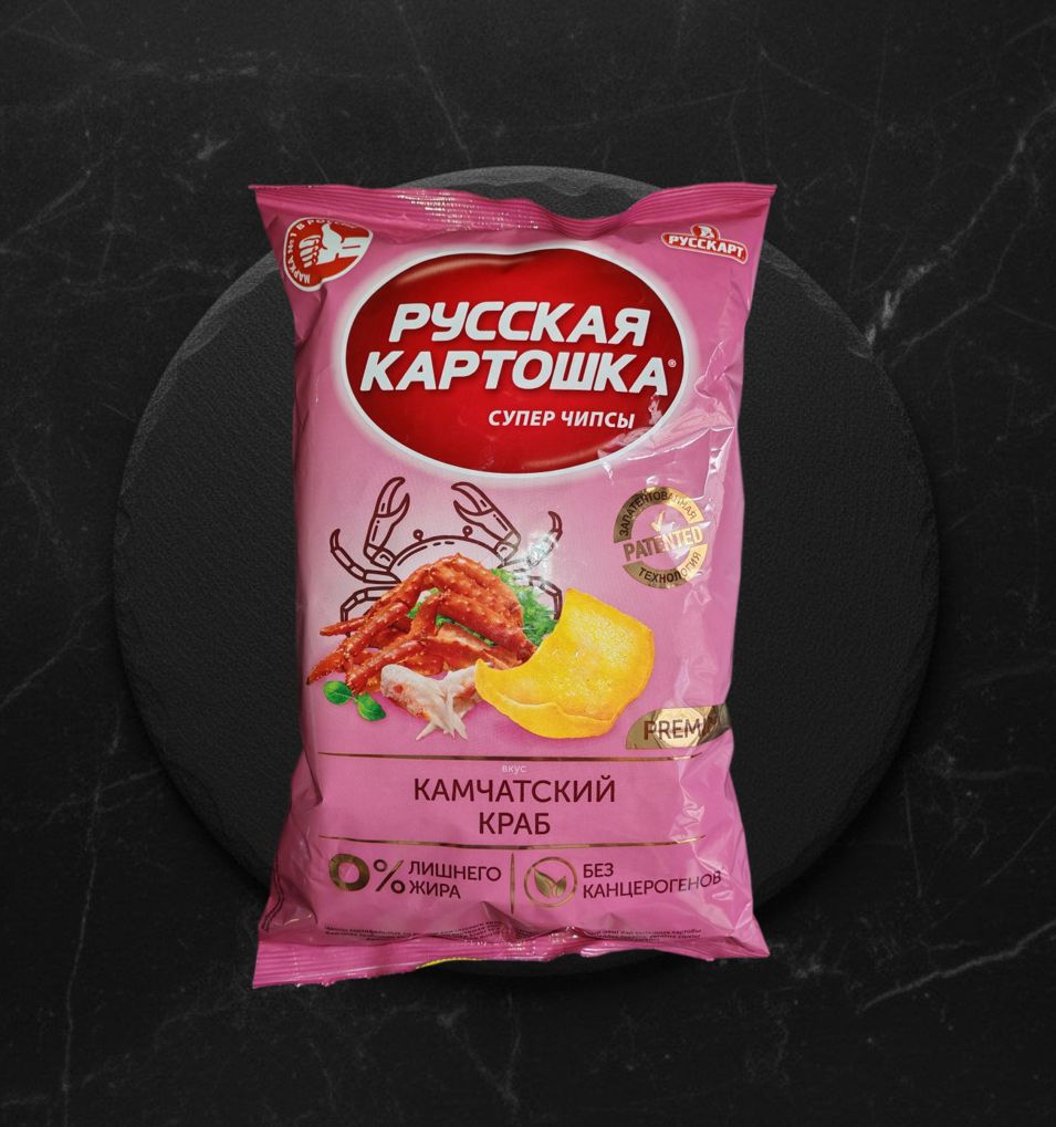 Чипсы Камчатский краб 140 гр ТМ РуссКарт