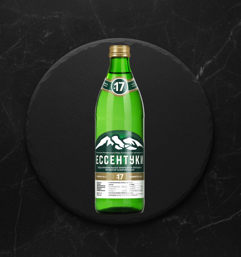Мин. Вода Лечебно-Столовая Ессентуки 17. 0,45л с/б