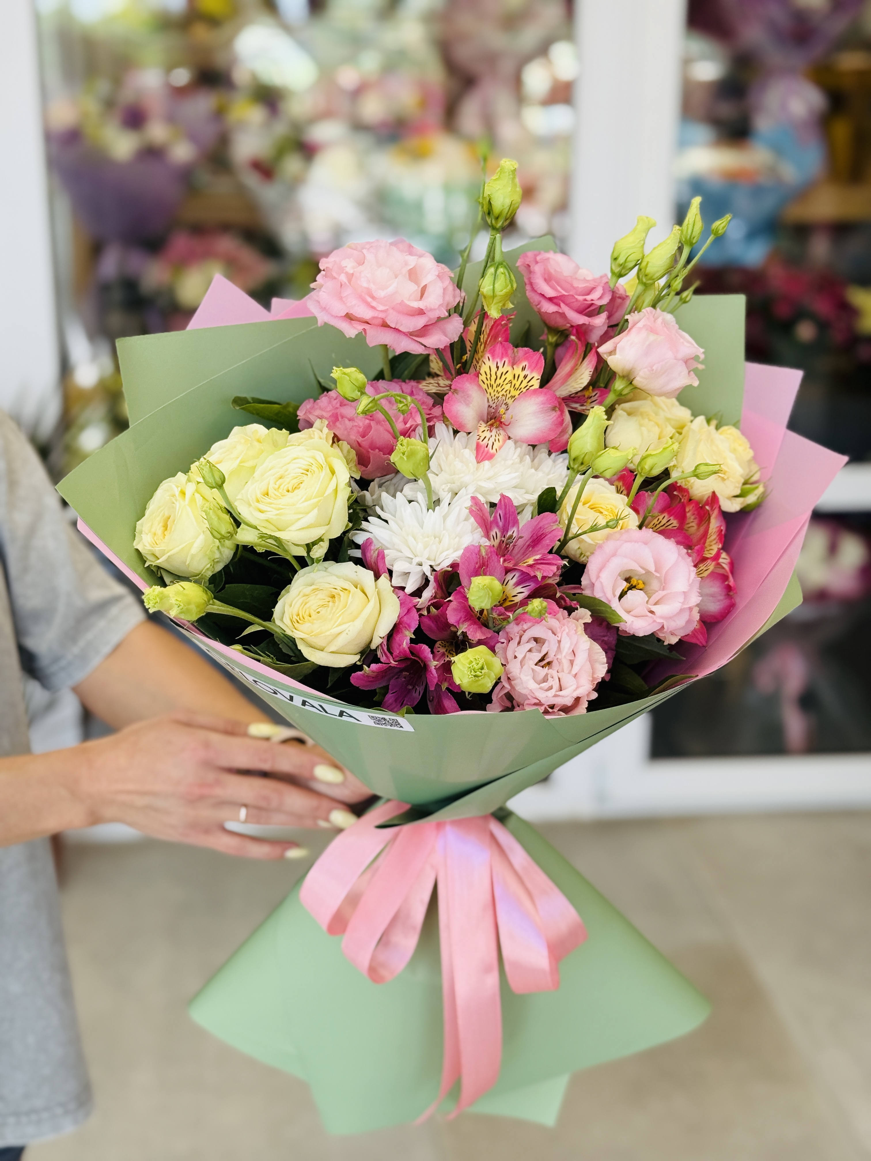 Букет «Green Pink»