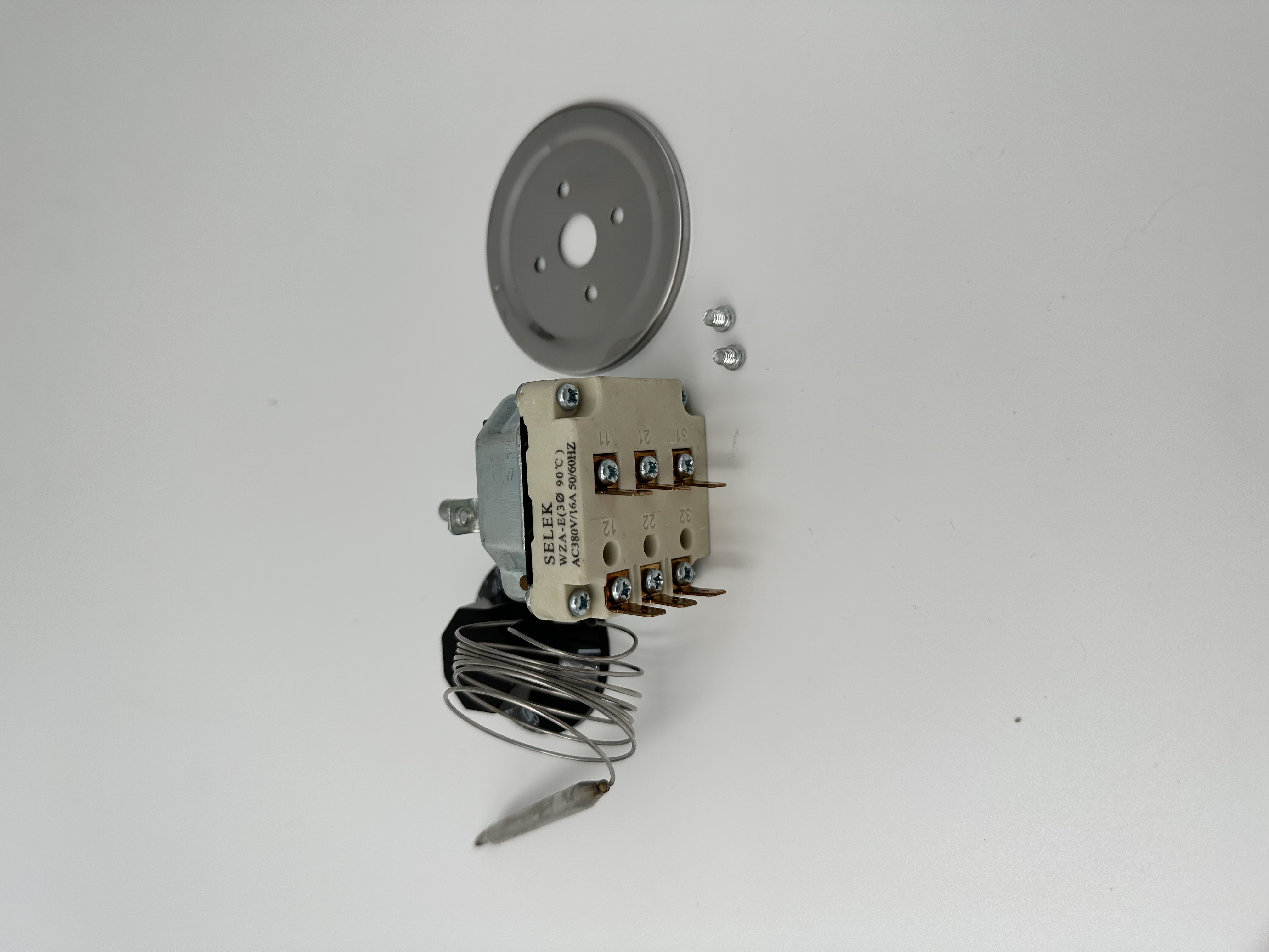 Термостат капиллярный трехфазный WК-R33 (30-85 гр. 16A/400V), с ручкой, WZA-E380