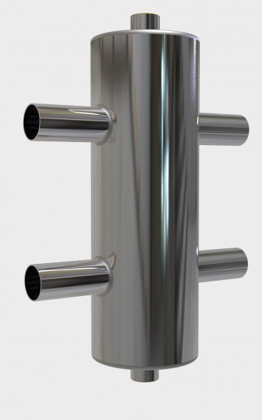 Гидравлический разделитель под пресс-фитинг GS28PF 60 кВт, 1 контур, нерж. сталь, ПроксиТерм