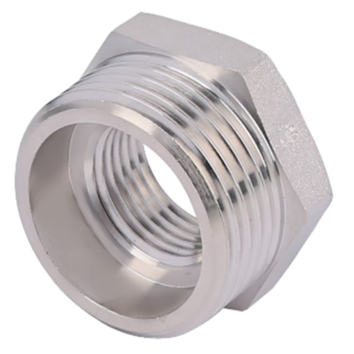 Футорка 3/8" х 1/4" НР/ВР никелированная (BX089N) [10-600], ZEISSLER, ZSr.167.040302