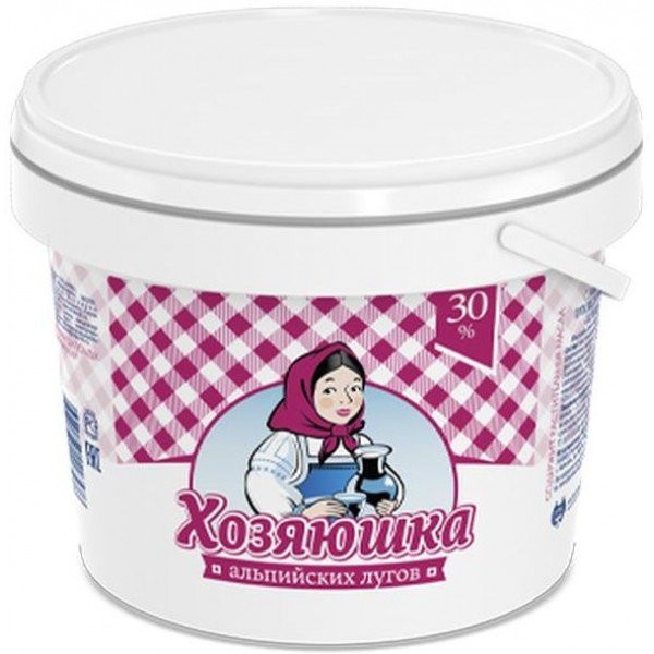 Сметана Хозяюшка 30% 800г пл/ведро