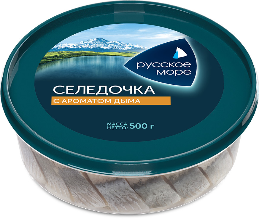 Сельдь ф/к в масле с ар.дыма 500гр/Русское Море