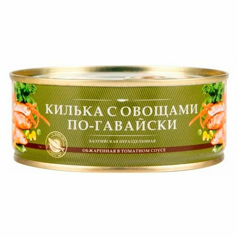 Килька За Родину с овощ. по-гавайски в/т 240г ж/б+ключ
