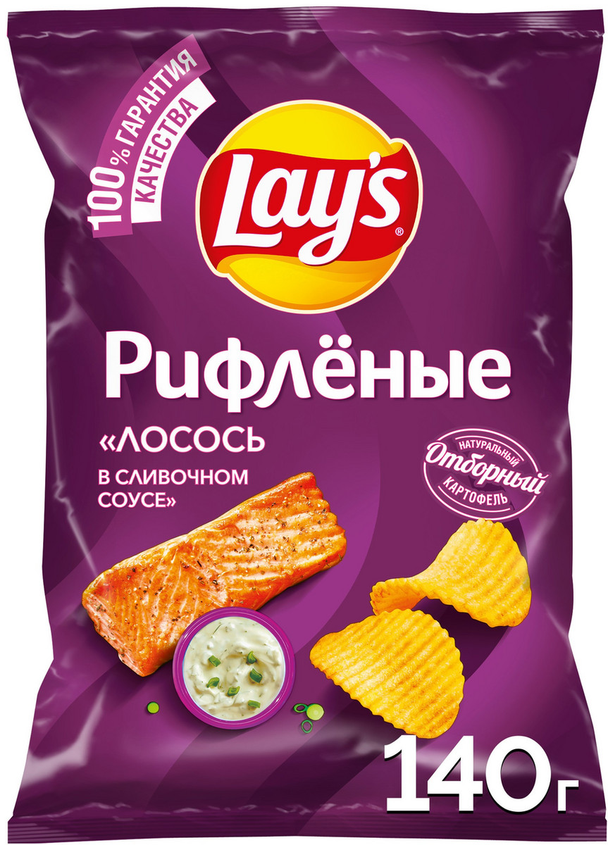 Чипсы Лейс Риф. Лосось. 140г